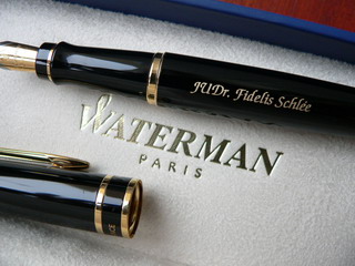 Luxusní pero Waterman s gravírováním